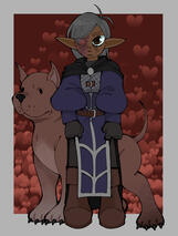 1 rendered chibi + 1 dog (most recent art + comm)